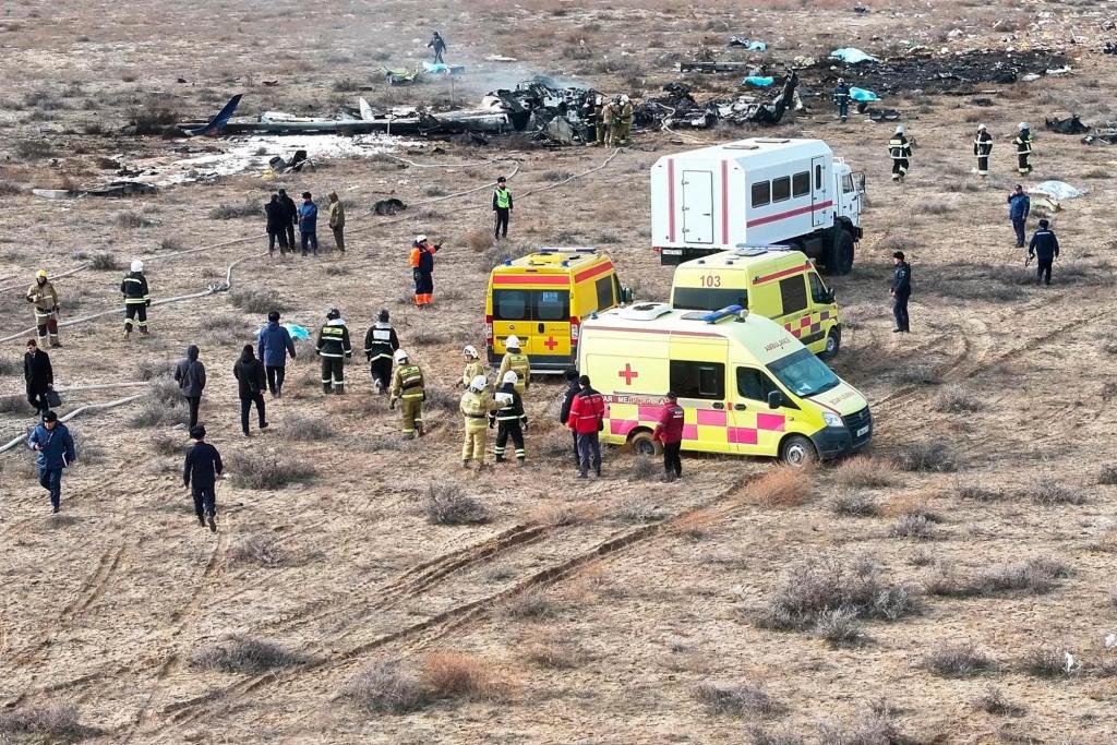 Azerbaijani airliner crashes in Kazakhstan, killing 38 with 29 survivors, officials say