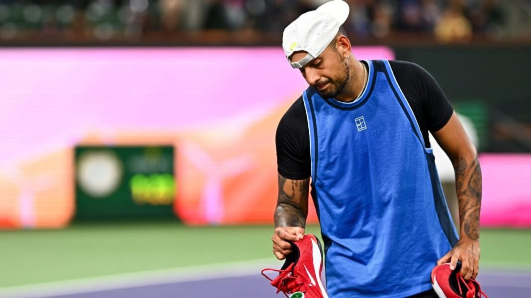 Kyrgios retires with injury at Indian Wells, unsure what's next