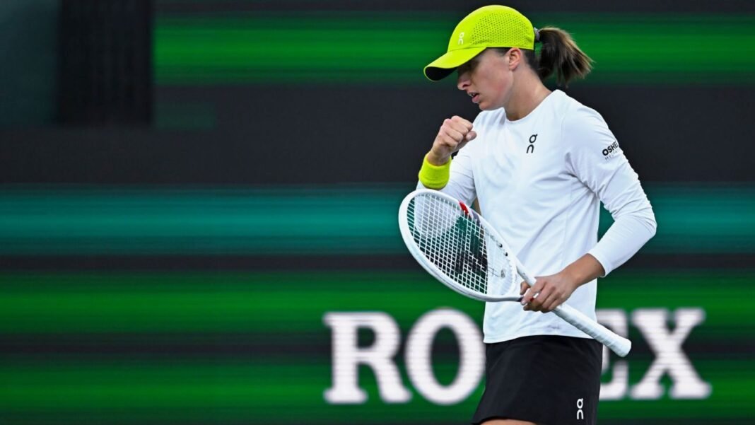 Iga Swiatek opens Indian Wells title defense with routine win