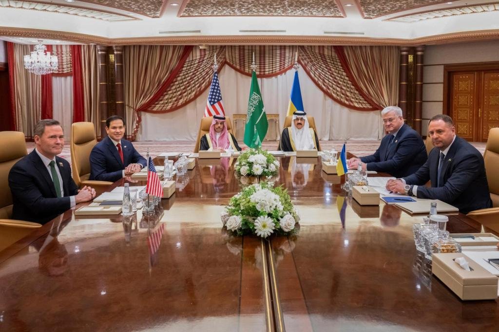 Ukraine-US talks on ending war with Russia start in Saudi Arabia as Kyiv launches huge drone attack