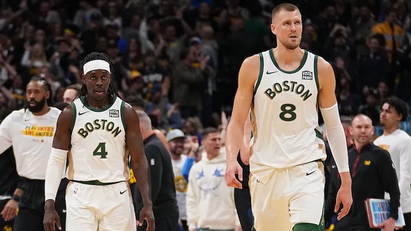 Kristaps Porzingis and Jrue Holiday pic