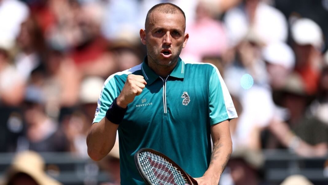 Wild card Dan Evans downs Frances Tiafoe at Queen's Club