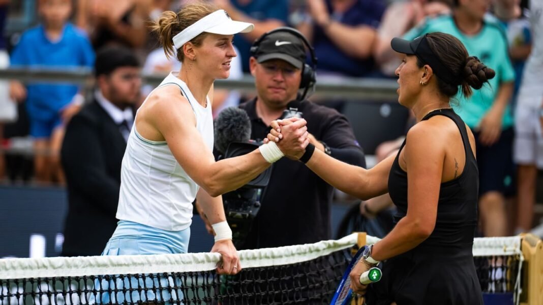 Samsonova saves 2 match points, ousts Pegula at Berlin Open