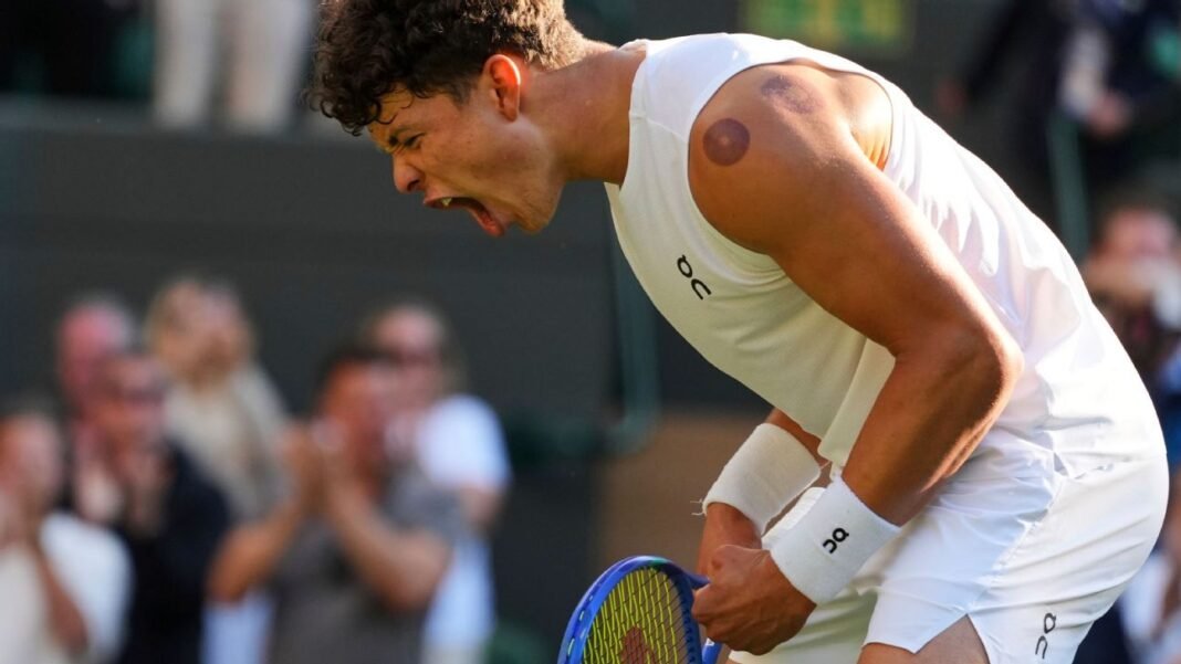 American Ben Shelton reaches first Wimbledon quarterfinal