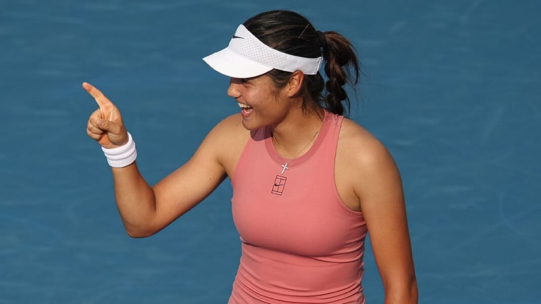 Emma Raducanu beats Naomi Osaka at DC Open in first matchup