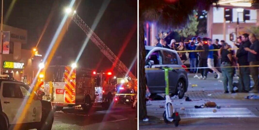 Horror in Santa Monica Boulevard as car ploughs into crowd
